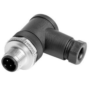 no connection shield ip67 4 poles of number connection screw a-coded m12 customisable field plug round