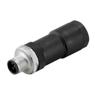 no connection shield ip67 5 poles of number connection screw a-coded m12 customisable field plug round