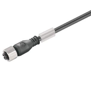 no shielded no led straight socket female m 5 1 4 poles of number m12 cable sensor-actuator