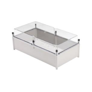 transparent grey light untreated polyester fibre-reinforced glass mm 210 x 603 x 372 enclosure empty polyester tbf housing plastic