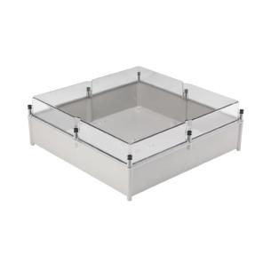 transparent grey light untreated polyester fibre-reinforced glass mm 210 x 603 x 605 enclosure empty polyester tbf housing plastic