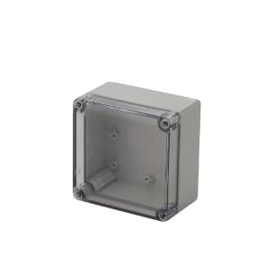 transparent grey light untreated polycarbonate mm 75 x 125 x 125 enclosure empty polycarbonate mpc housing plastic