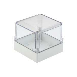 transparent grey light untreated polycarbonate mm 100 x 125 x 125 enclosure empty polycarbonate mpc housing plastic