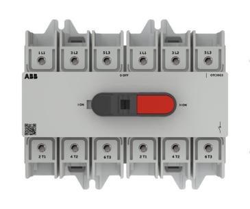 ndtag h monteret direkte inklusiv montage din-skinne bund ac22 415v ved 40a 4-polet lastomskifter plus ot