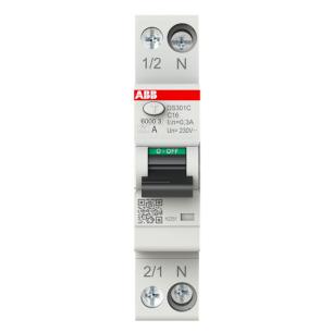 18mm bredde ac v 230 ka 6 brydeevne karakteristik c 300ma m serstr udl a type 1np ampere 16 ngig ndingsuafh sp kompakt kombiafbryder