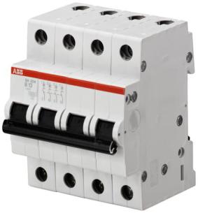 bred 70mm 400vac 230 6ka brydeevne c-karakteristik 4-polet 6a b automatsikring