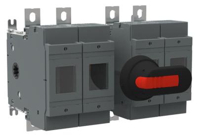 os250d22fp skruetilslutning poler mellem aksel og greb sort med sikring nulklemmefor 1 din0 for ac 690v ved 250a 4-polet sikringsbryder