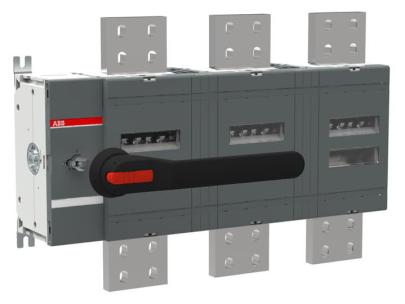 ot3200e03w8p aksel og sortdrejegreb inkl 185mm skinneafstand lastafbryder betjent front polet 3