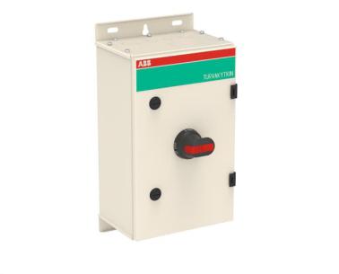 ot125glcc4tz bund og top i c-flange eksklusiv pistolgreb sort metalkapsling ac-23 400v ved 125a 55kw 4-polet sikkerhedsafbryder