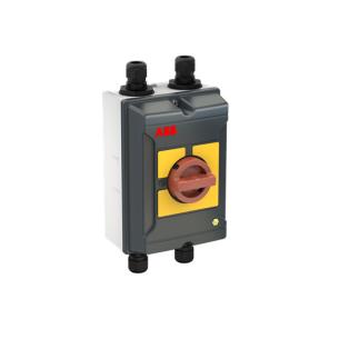 ota25s6yx 1no nulklemme med front i drejegreb gult d r bund og top i m20 2xm25 kapsling alu ac-22 400v ved 25a 9kw 6-polet atex sikkerhedsafbryder