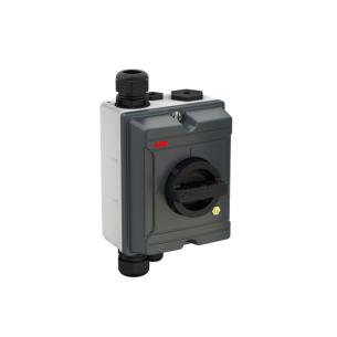 ota40s3bx 1no mednulklemme front i drejegreb sort bund og top i m20 2xm32 kapsling alu ac-22 400v ved 40a 11kw 3-polet atex sikkerhedsafbryder