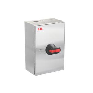 otr80t3m lpekontakt1no hj bund og top i 5 16 5 50 2x drejegreb sort lkapsling rustfrist ac-23 400v ved 80a 37kw 3-polet sikkerhedsafbryder