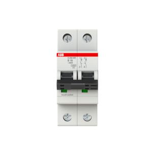 mm 35 bredde vdc 500 vac 400 ka 10 brydeevne karakteristik b 2p ampere 16 s202mt-b16 rail automatsikring