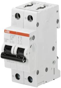 2p 60a dc v 220 ac v 253 10ka k-karakteristik automatsikring