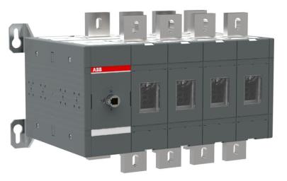 ot1250e04c aksel og greb uden bolttilslutning bundmontage ac-22 ac-21 415v til op ved 1250a i-o-ii 4-polet omskifter