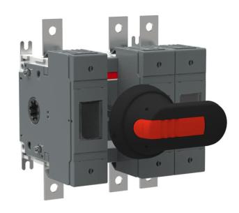 os160gb12p bolttilslutning poler mellem aksel og greb sort med a4sikring a2 bs for ac 690v ved 160a 3-polet sikringsbryder