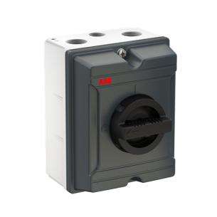 drejegreb sort ip65 alu-kapsling 5kw 7 16a ac23 415v 4-polet vedligeholdelsesafbryder emc