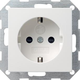 blank hvid 55 system pillesikker schuko-stikkontakt