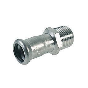 m-bakke 3 x mm 9 88 nippel med overgang press rustfri xpress vsh