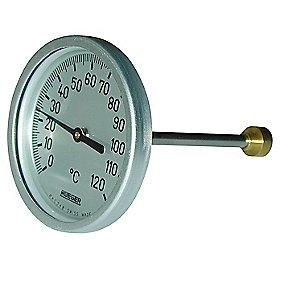 c 0-120 aluminium i frontring l st rustfrit mm 80x50 termometer tch eger r