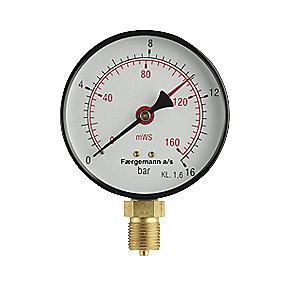 studs nedadrettet mvs 0-60 bar 0-6 80 2x 1 manometer