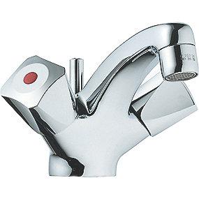 bundventil med 2-grebs krom ndvaskarmatur h standard rma b