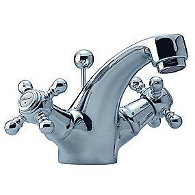 krom bundventil m 2-grebs tud lav med ndvaskarmatur h tradition damixa