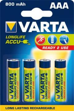 hr03-4b 800mah aaa nimh batteri genopladelig varta