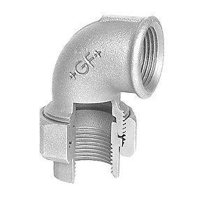 muffe-muffe 4 3 galvaniseret 90 vinkelunion fischer georg