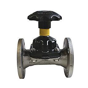 flanger med 4 dn100 galvaniseret xb type membranventil saunders