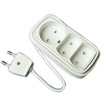 hvid ledning 5m 2 1r 2f se 3-stikd