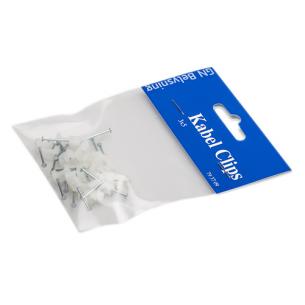 pakke stk 25 - natur 20mm søm oval 3x5 tc kabelclips