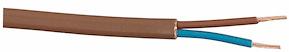 mtr 10 brun - lampeledning flad h03vvh2-f mm 75 2x0 pklf