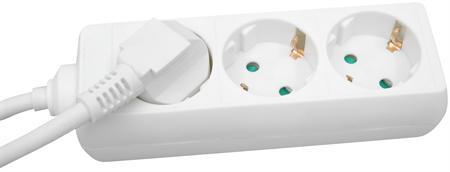 hvid 5mm2 3x1 ledning meter 0 3 og jord med schuko se 3-stikd