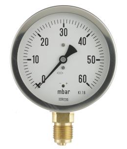 studs nedadrettet mbar 0-160 63 4x 1 gasmanometer