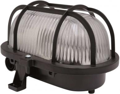 ip44 sort 1x60w oval skotlampe malmbergs