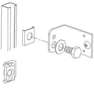beslag mont m 8m pe-skinne
