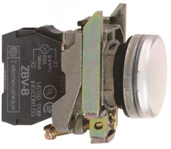 24vacdc led hvid signallampe