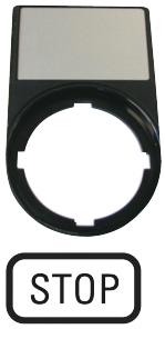 sort j h 50mm skilteholder - m22s-st-x