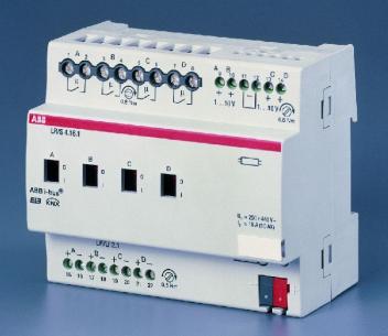 1 16 s4 lr mdrc 16a kanal 4 lysreguleringsaktuator 1-10v knx