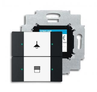 01-885-500 6126 sort mat farve 2-tryk betjeningselement knx