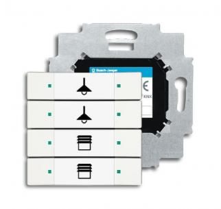 01-884-500 6127 hvid mat farve 4-tryk betjeningselement knx