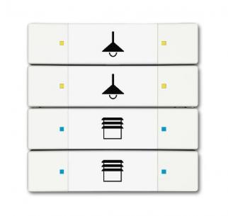 02-884-500 6127 hvid mat farve tryk 8 4 betjeningselement knx
