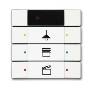 01-884-500 6129 hvid mat farve tryk 6 3 betjeningselement knx