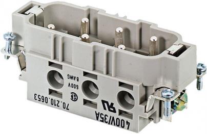 35a 400v 6-pol skrue 5-6mm2 2 han indsats power revos