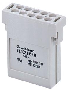 0 1053 002 78 10-pol 10a 250v crimp indsats flex revos