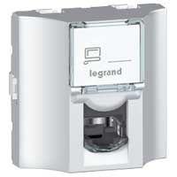 alu 2m tekstfelt og jack modular utp 6 kat rj45 1x buet mosaic dataudtag