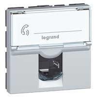 alu 2m tekstfelt og jack modular stp 6a kat rj45 1x mosaic dataudtag
