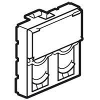 hvid plan modul 2 konnektor uden systimax 2x for mosaic dataudtag