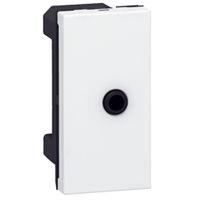 hvid 1m skrue hun 5mm 3 mini-jack mosaic multimedieudtag